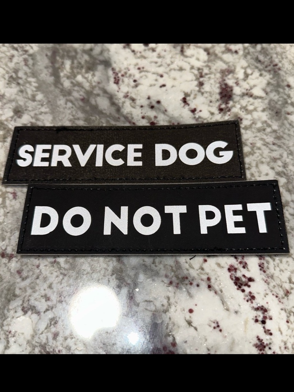 Service Dog Do Not Pet Reflective Velcro Patches